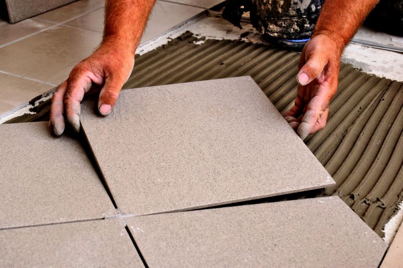 Floor tile layout